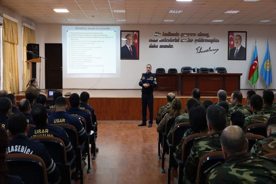 FHN-in Beynəlxalq Axtarış-xilasetmə Dəstəsinin növbəti taktiki-xüsusi təlimi keçirilib