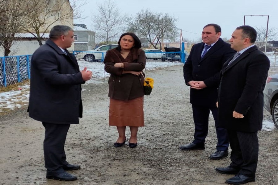 İmişli rayonu Aranlı kənd məktəbində görüş