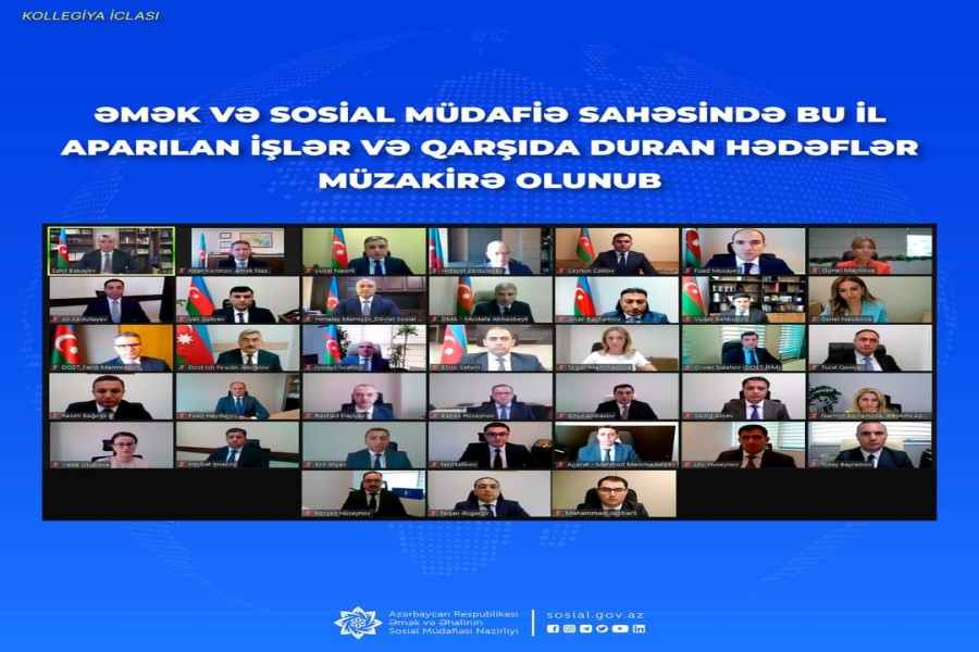 Əmək və sosial müdafiə sahəsində bu il aparılan işlər və qarşıda duran hədəflər müzakirə olunub
