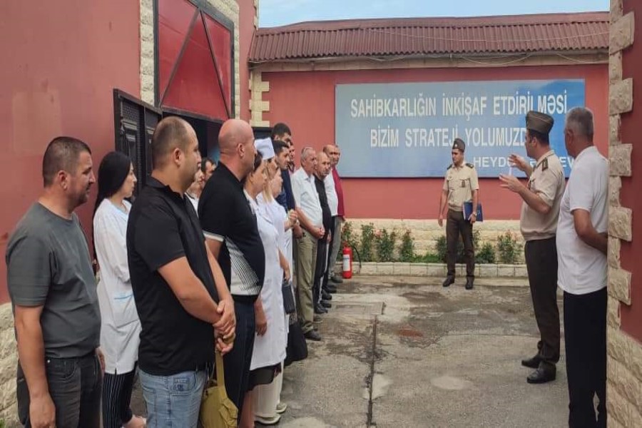 FHN-in Şimal Regional Mərkəzi tərəfindən nümunəvi obyekt mülki müdafiə məşqi keçirilib
