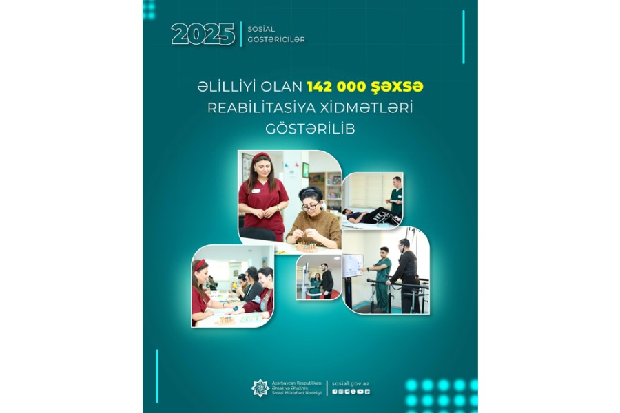 Ötən ildə əlilliyi olan 142 min şəxsə reabilitasiya xidmətləri göstərilib