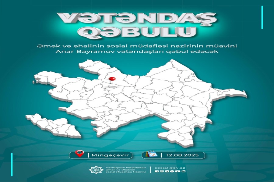 Nazir müavini Anar Bayramov Mingəçevir şəhərində vətəndaşları qəbul edəcək