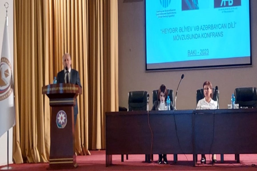 “Heydər Əliyev və Azərbaycan dili” mövzusunda Konfrans keçirilib - FOTOLAR