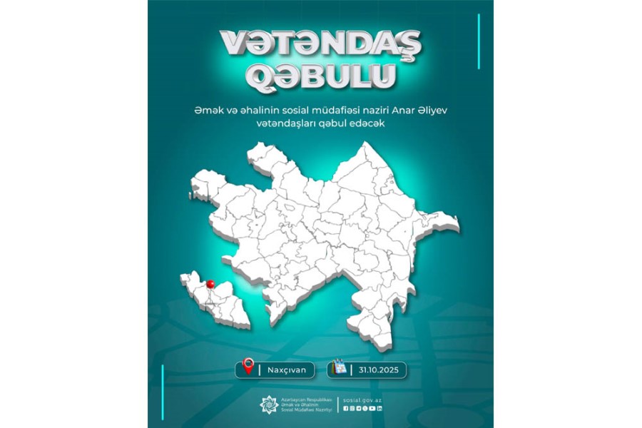 Nazir Anar Əliyev Naxçıvanda vətəndaşları qəbul edəcək