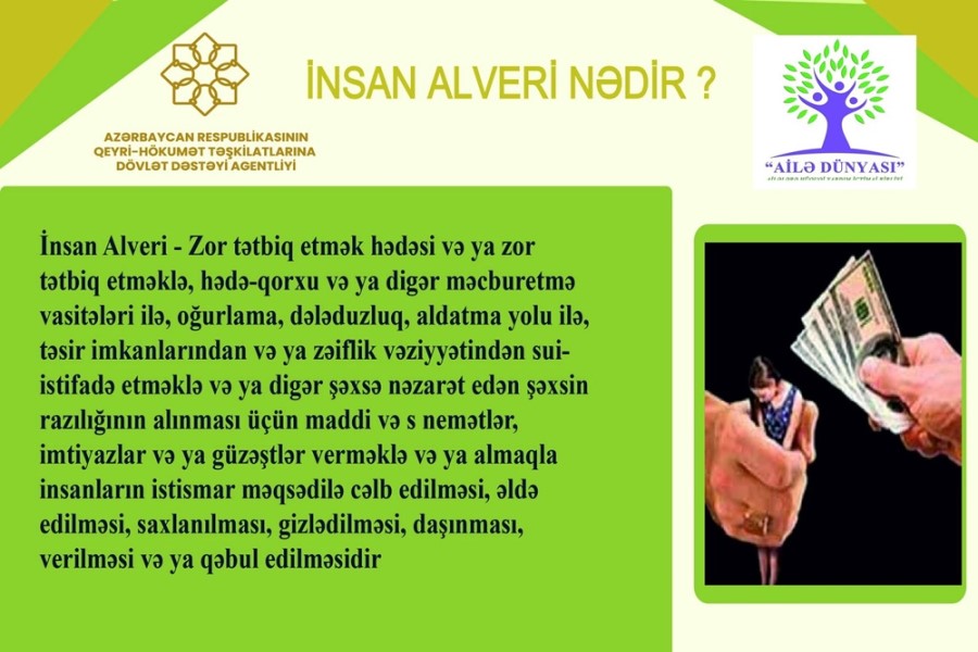 "İnsan alveri hər kəsin problemi ola bilər": QHT sədri ÇAĞIRIŞ EDİB