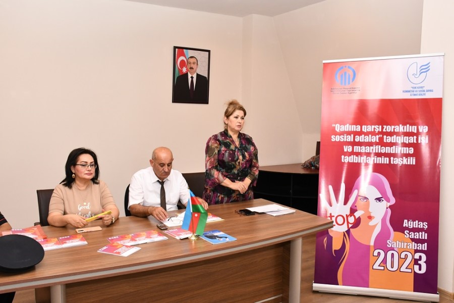 Ağdaş rayonunda “Qadına qarşı zorakılıq və sosial ədalət” adlı maarifləndirmə tədbiri keçirilib - FOTOLAR