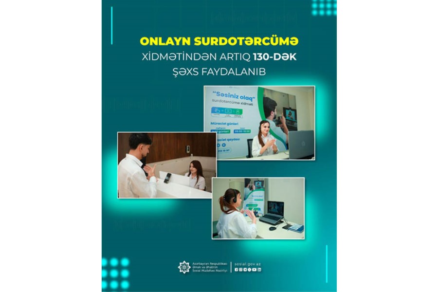 Onlayn surdotərcümə xidmətindən artıq 130-dək şəxs faydalanıb