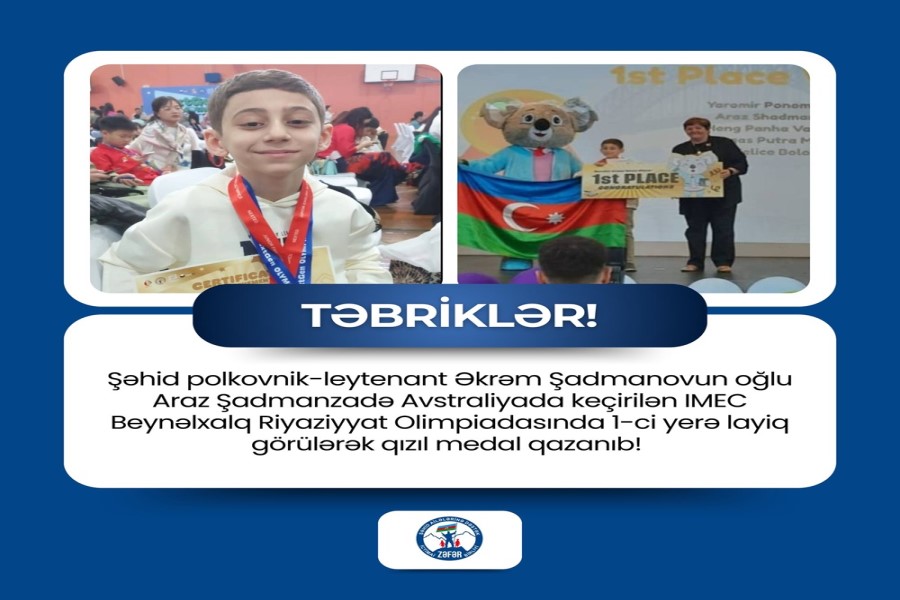 Qəhrəmanın oğlundan qızıl qələbə!