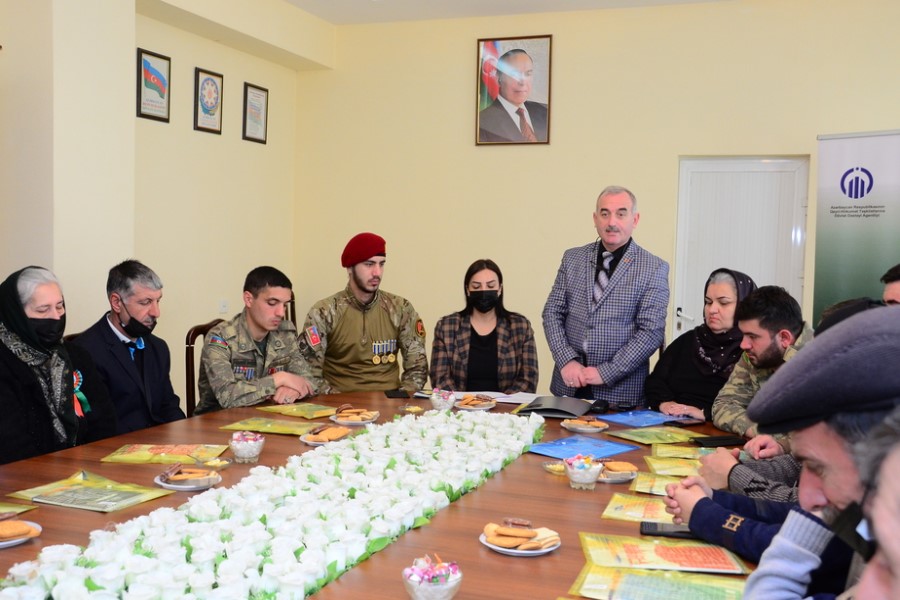 “Şəhid ailələrinin, müharibə əlillərinin və veteranlarının hüquqlarının təşviqi” layihəsi çərçivəsində Quba rayonunda hüquqi - maarifləndirici tədbir keçirib