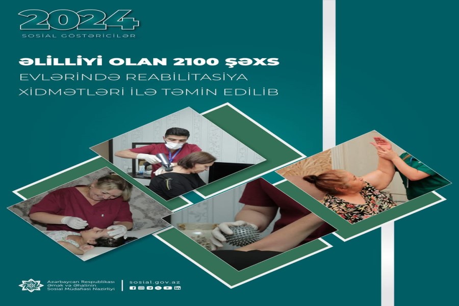 Əlilliyi olan 2100 şəxs evlərində reabilitasiya xidmətləri ilə təmin edilib