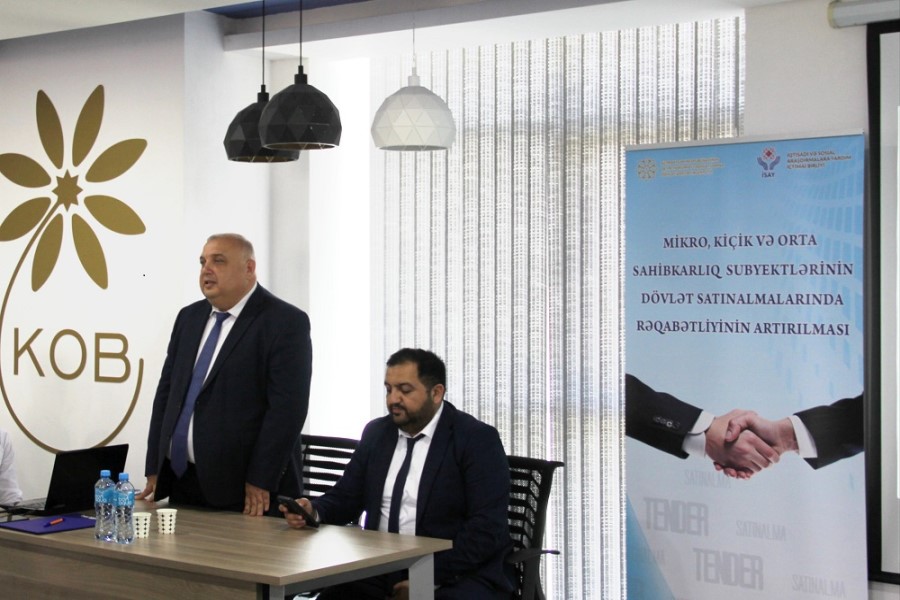 Xaçmazda sahibkarlar üçün dövlət satınalmaları üzrə təlim keçirilib - FOTOLAR