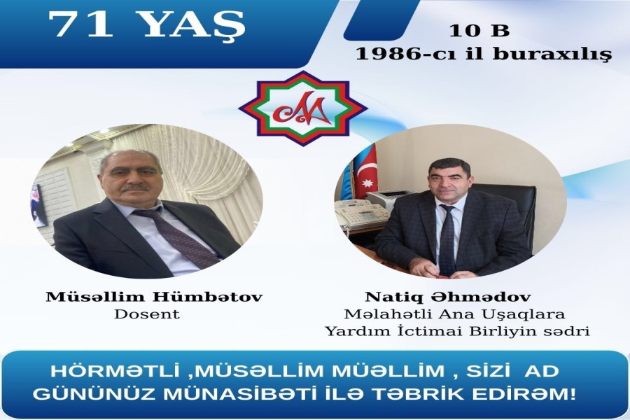 Elmə və təhsilə həsr olunmuş ömür: Təbrik / FOTOLAR