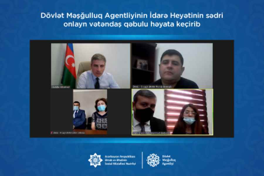 Dövlət Məşğulluq Agentliyi İdarə Heyətinin sədri onlayn vətəndaş qəbulu keçirib