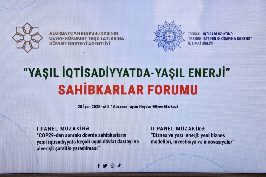 Abşeron rayonunda "Yaşıl İqtisadiyyatda-Yaşıl Enerji" mövzusunda forum keçirildi - FOTOLAR