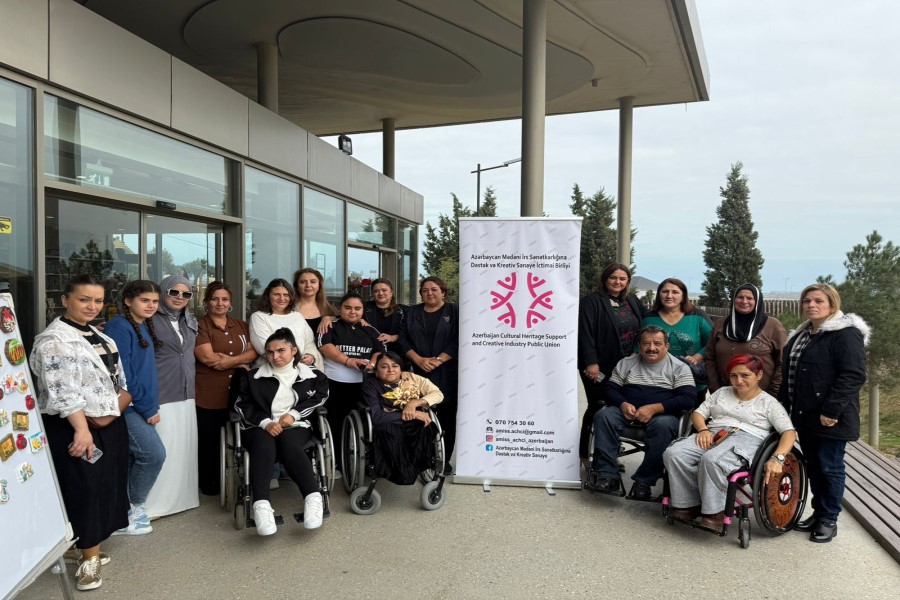 Yanardağda fiziki məhdudiyyətli sənətkarların əl işləri sərgiləndi - FOTOLAR