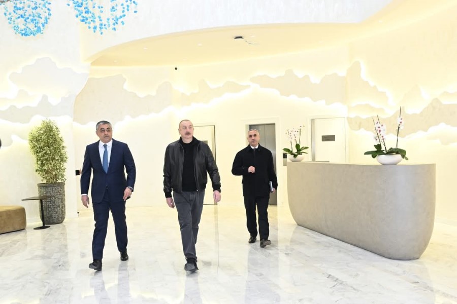 İlham Əliyev Xankəndidə “Bulud” hotelinin açılışında iştirak edib