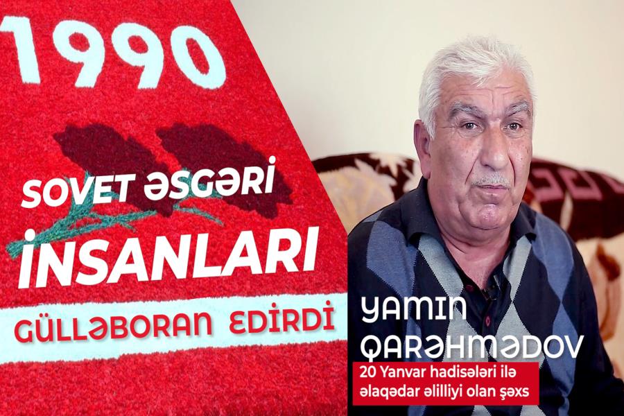 Sovet əsgəri insanları gülləboran edirdi