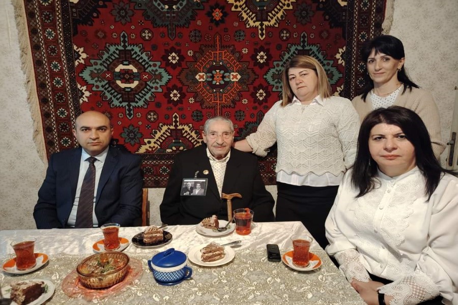 Evdə sosial xidmət göstərilən ahıl vətəndaşın 100 illiyi qeyd edilib