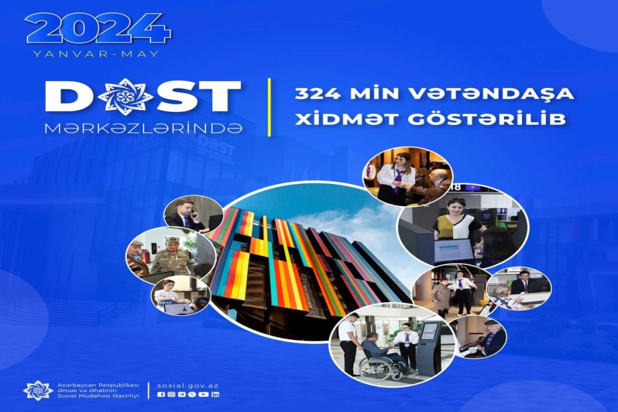 DOST mərkəzlərində 324 min vətəndaşa xidmət göstərilib