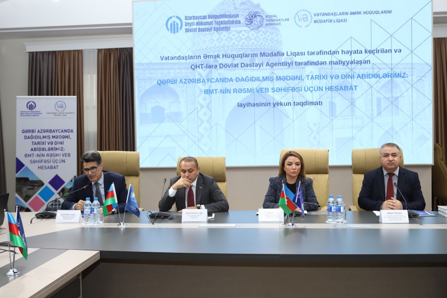 Qərbi Azərbaycanda dağıdılmış mədəni, tarixi və dini abidələrimiz ilə bağlı layihənin yekun tədbiri keçirilir