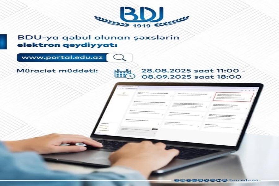 BDU-ya qəbul olunan şəxslərin elektron qeydiyyatı başlayıb