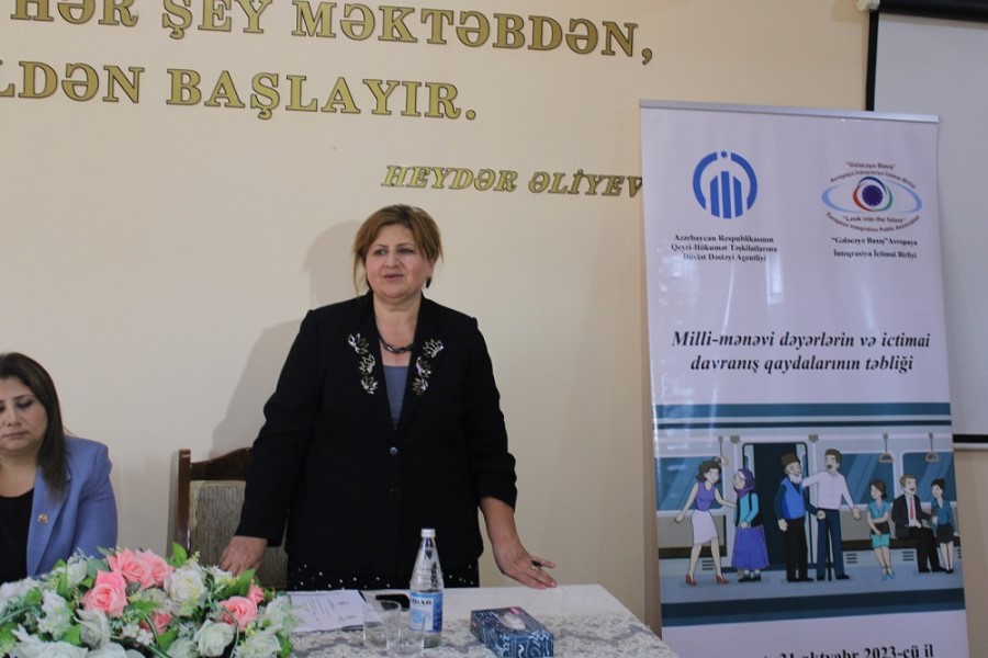 “Milli-mənəvi dəyərlərin və ictimai davranış qaydalarının təbliği” mövzusunda tədbir keçirilib - FOTOLAR