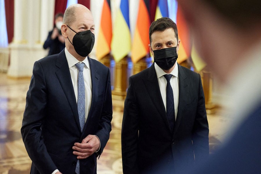 Almaniya kansleri Şolz Ukrayna prezidenti Zelenski ilə görüşüb - ÖZƏL