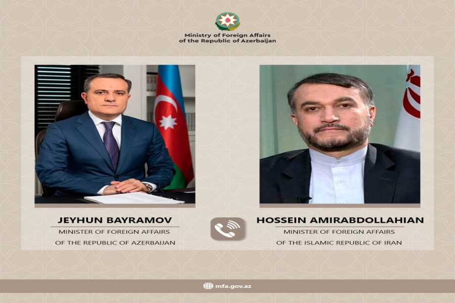 Nazir Ceyhun Bayramovun İran İslam Respublikasının xarici işlər naziri Hüseyn Əmir-Abdullahian ilə telefon danışığı baş tutub