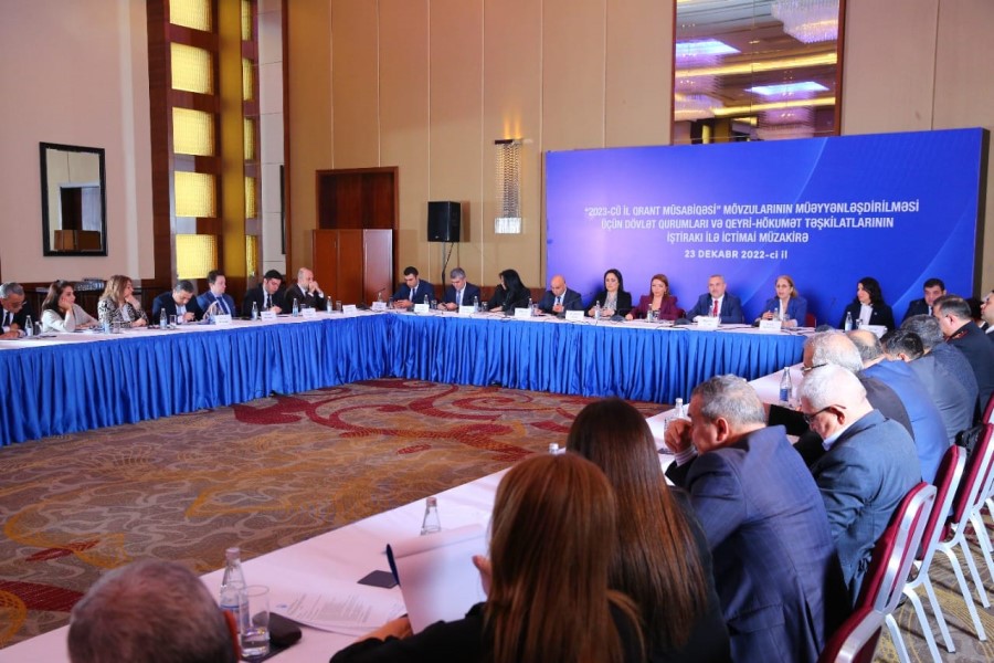 QHT Agentliyi dövlət qurumlarının iştirakı ilə “2023-cü il qrant müsabiqəsi” mövzusunda növbəti ictimai müzakirə keçirib - FOTOLAR