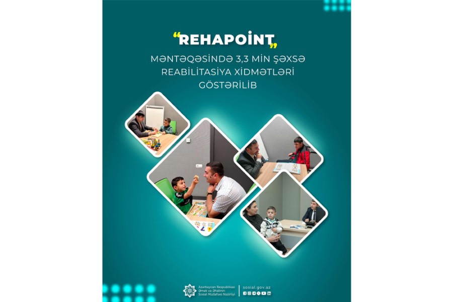 “RehaPoint” Məntəqəsində 3,3 min şəxsə reabilitasiya xidmətləri göstərilib