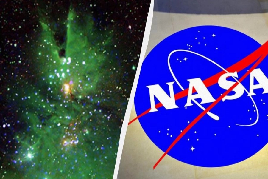 NASA kosmosda "Milad ağacı" göstərdi - FOTO