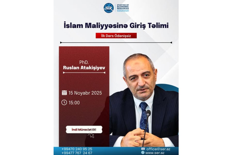 “İslam Maliyyəsinə Giriş” təliminə qeydiyyat başladı