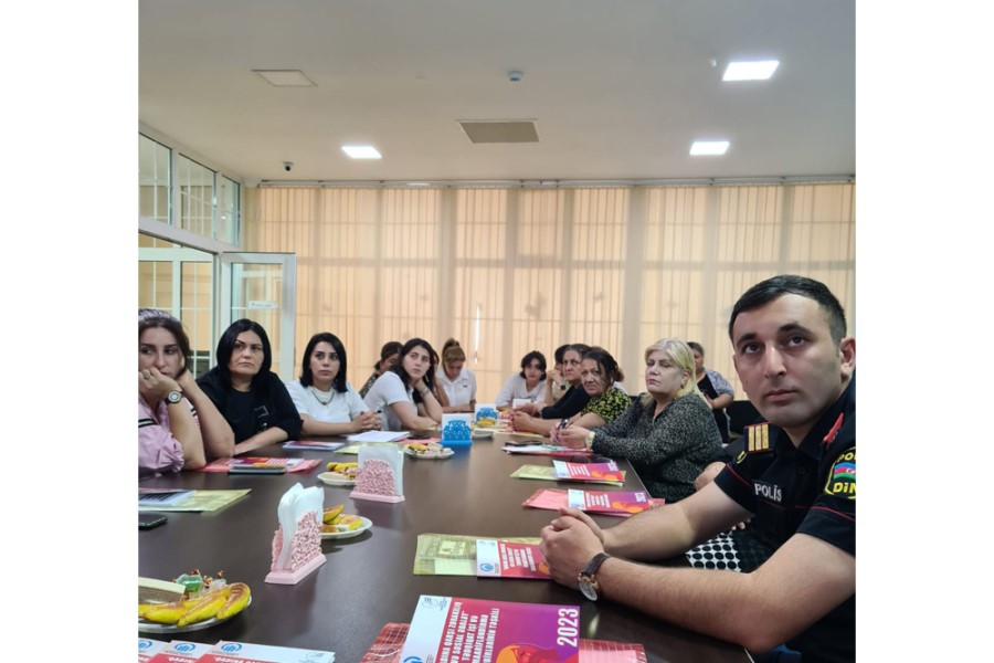Saatlı rayonunda “Qadına qarşı zorakılıq və sosial ədalət” adlı dəyirmi masa keçirib - FOTOLAR