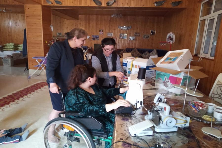 NGO provided young women with disabilities with equipment to start their own businesses
