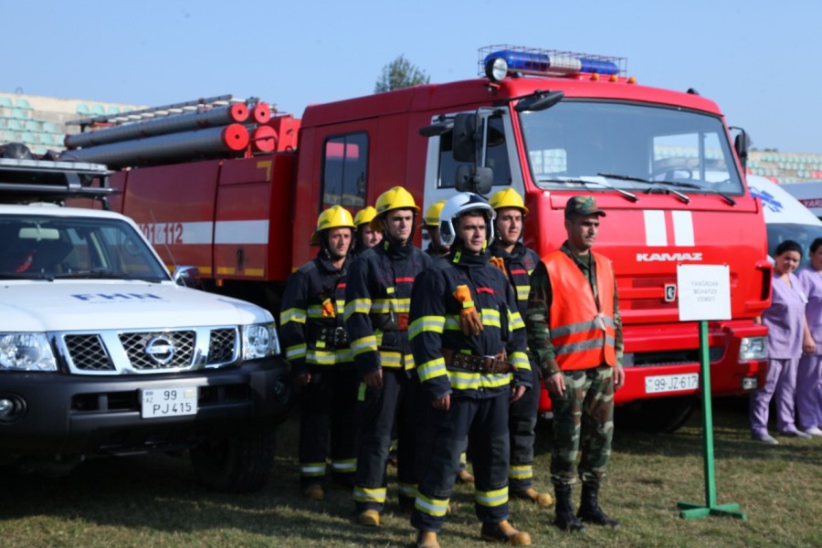 FHN Qarabağ Regional Mərkəzinin təşkilatçılığı ilə kompleks mülki müdafiə təlimi keçirilib