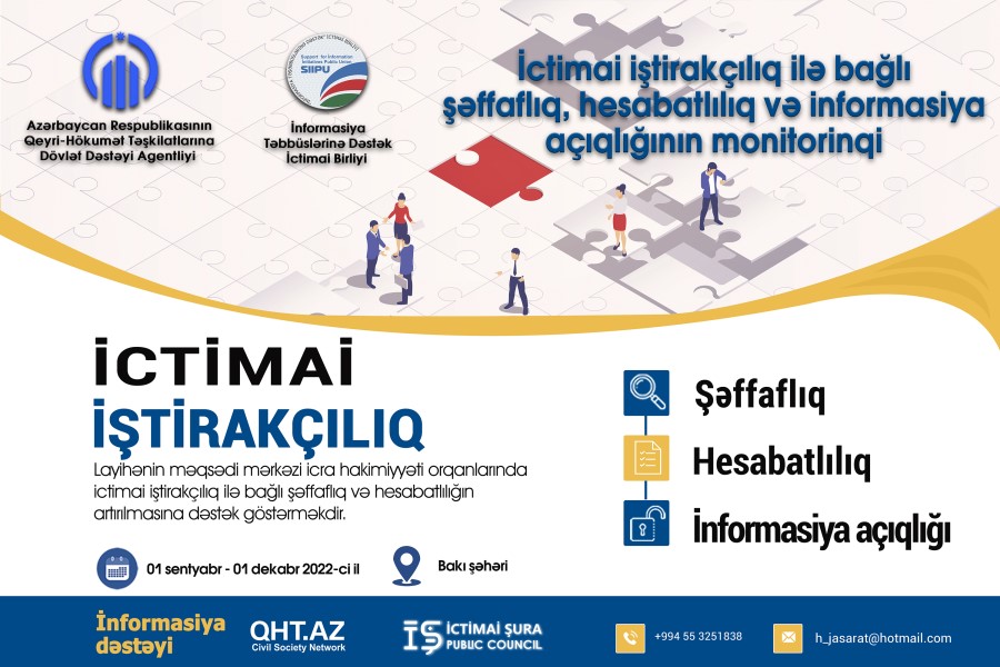 İctimai iştirakçılıq ilə bağlı monitorinqlər keçiriləcək