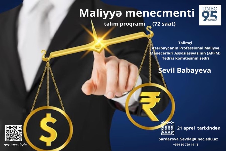 UNEC-də “Maliyyə Menecmenti” üzrə təlim proqramı təşkil ediləcək - FOTOLAR