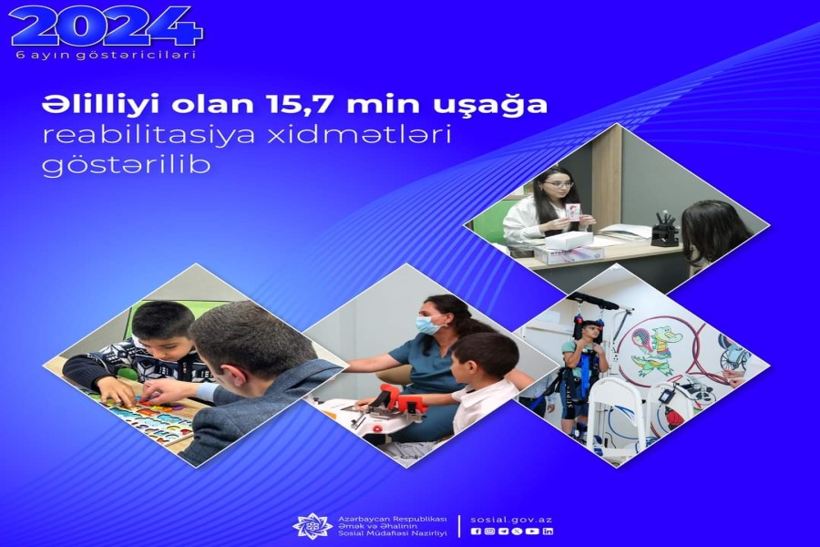 Əlilliyi olan 15,7 min uşağa reabilitasiya xidmətləri göstərilib